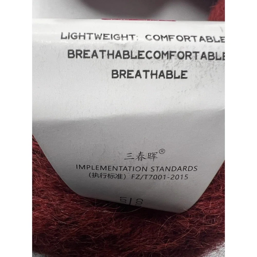 Sanchunhui Alpaca Mohair Yarn Dark Brick Red 6 Balls 150g Knitting Crochet